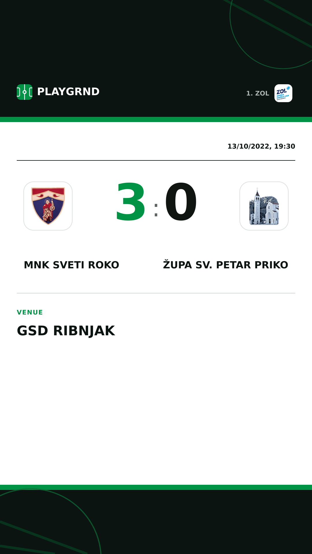 Instagram artwork: MNK Sveti Roko 3:0 Župa Sv. Petar Priko