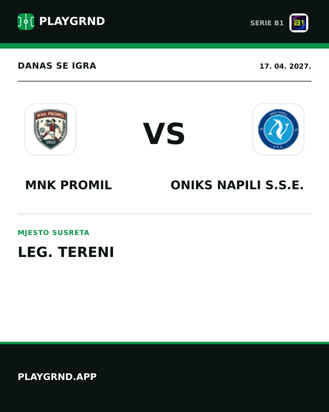 Instagram slika: Mnk Promil vs Oniks Napili S.S.E.