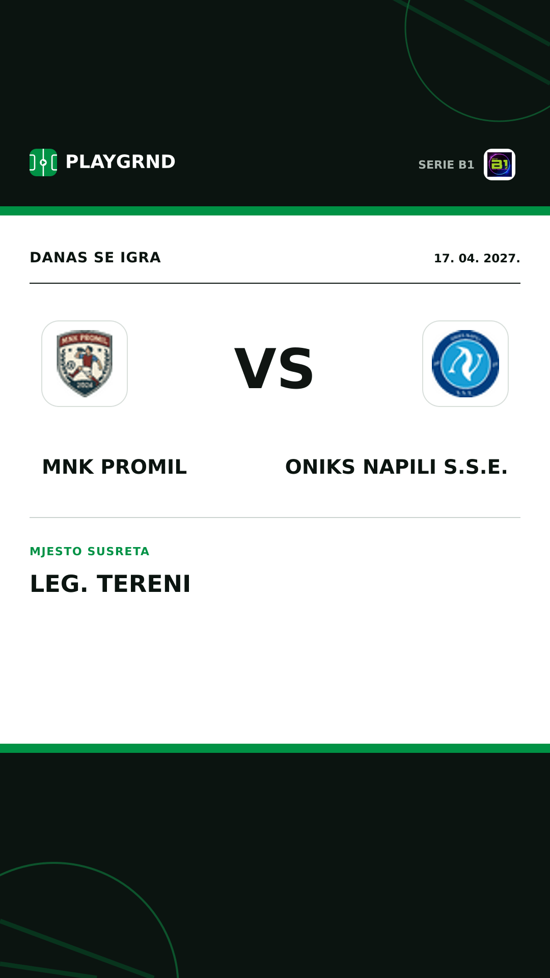 Instagram slika: Mnk Promil vs Oniks Napili S.S.E.