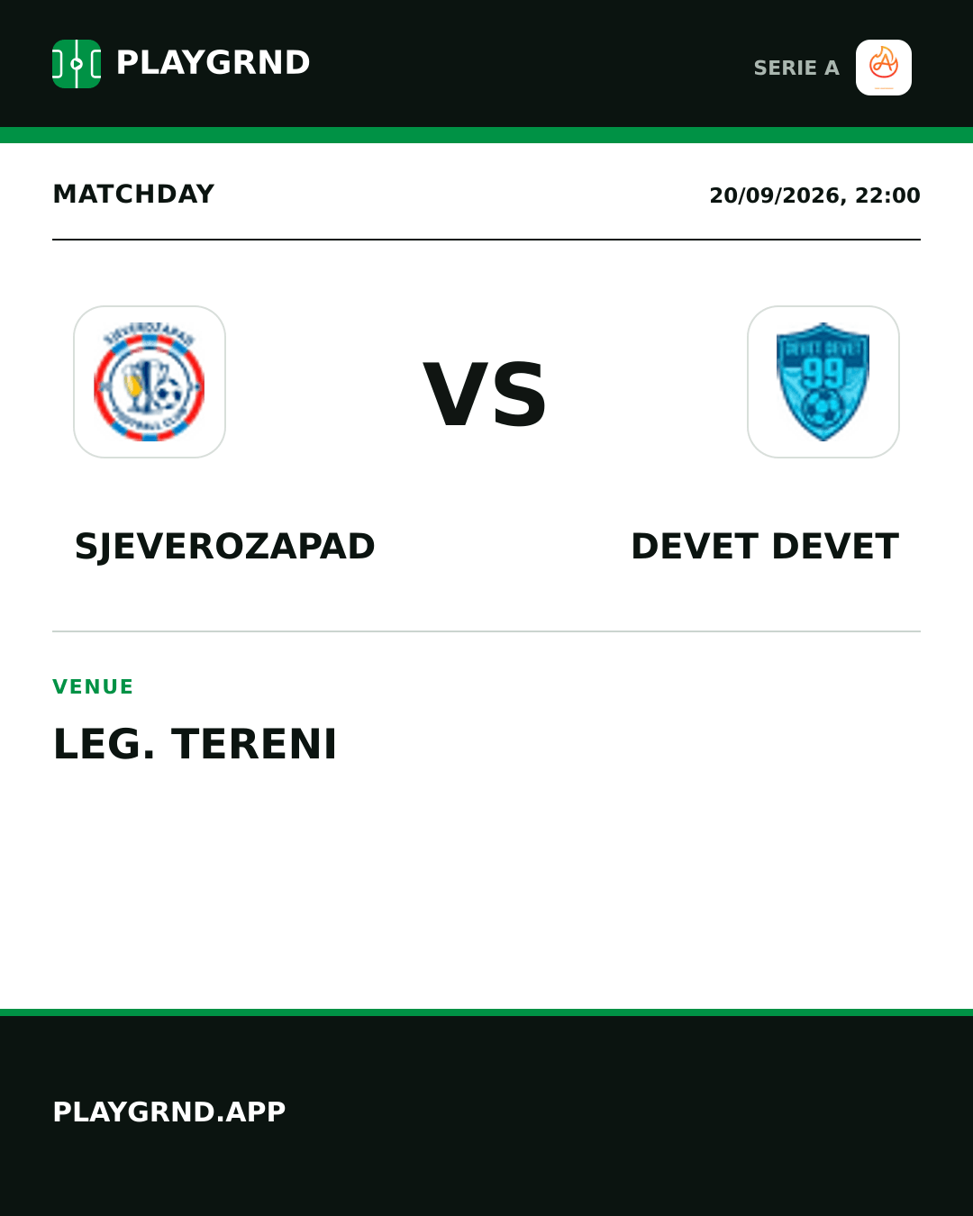 Instagram artwork: Sjeverozapad vs Devet Devet