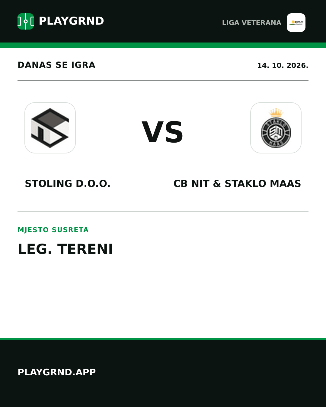 Instagram slika: Stoling D.O.O. vs CB Nit & Staklo Maas