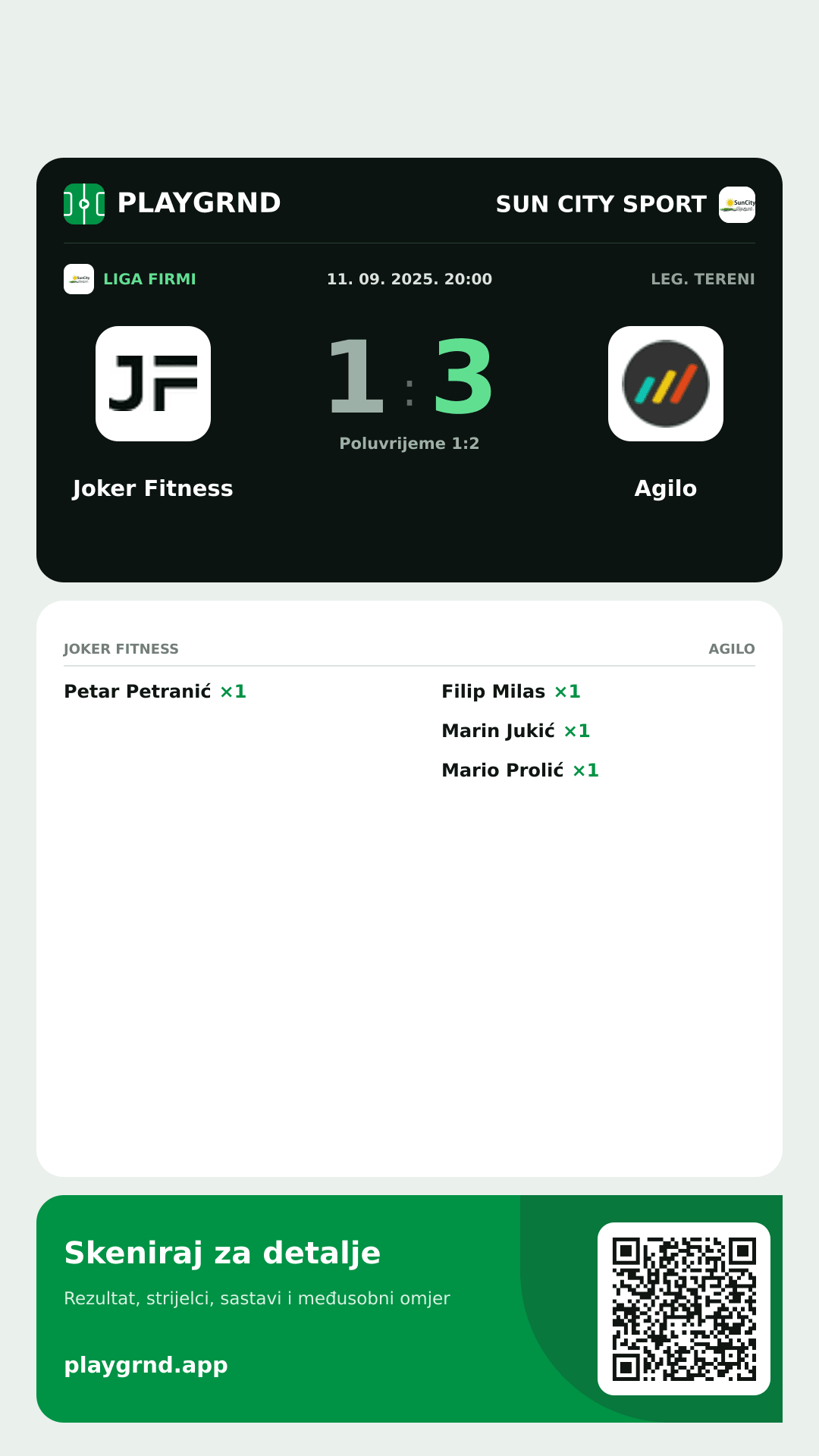 Story slika: Joker Fitness 1:3 Agilo
