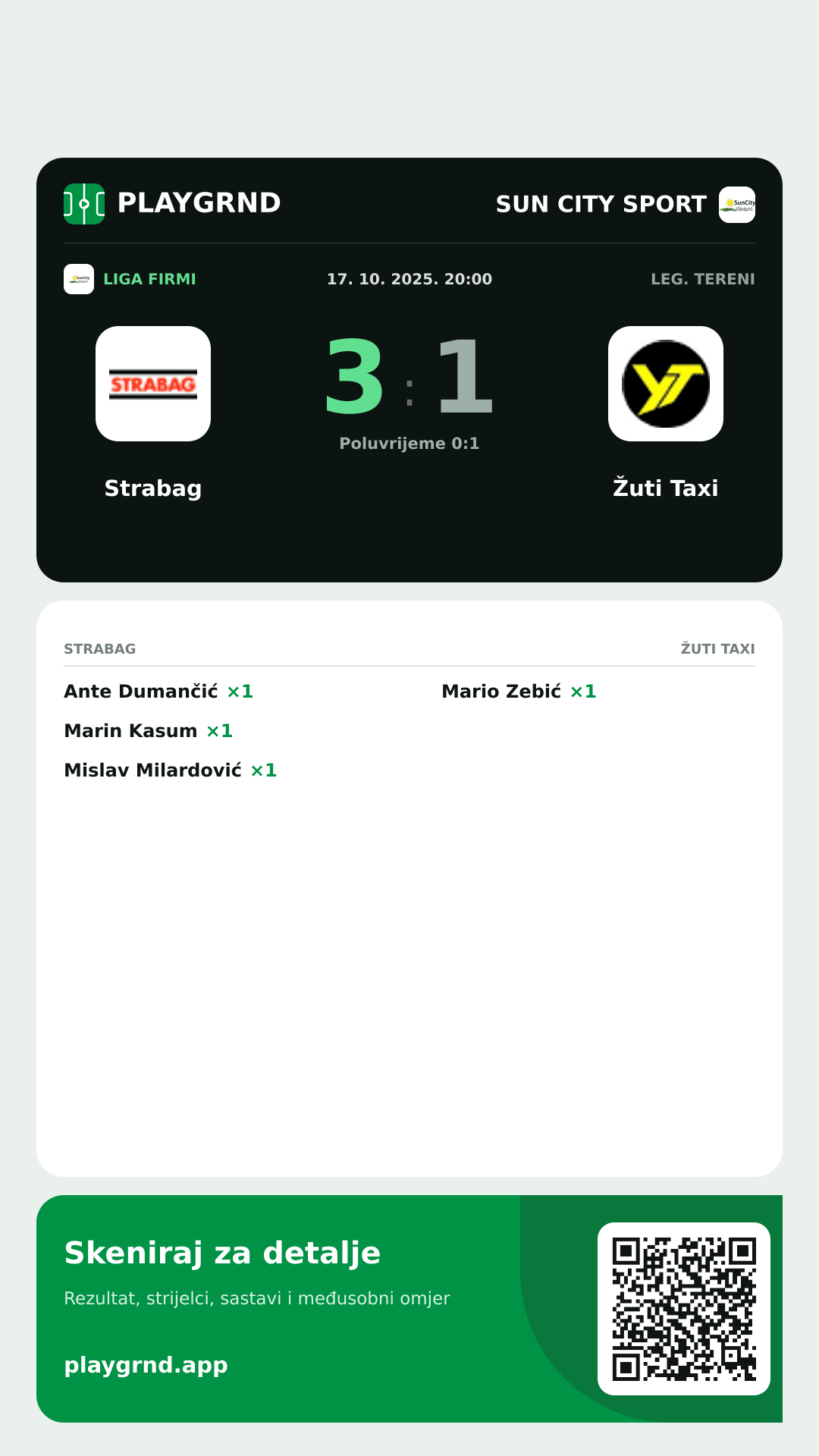 Story slika: Strabag 3:1 Žuti Taxi