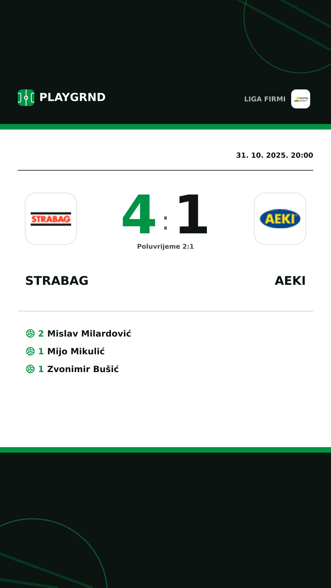 Instagram slika: Strabag 4:1 AEKI