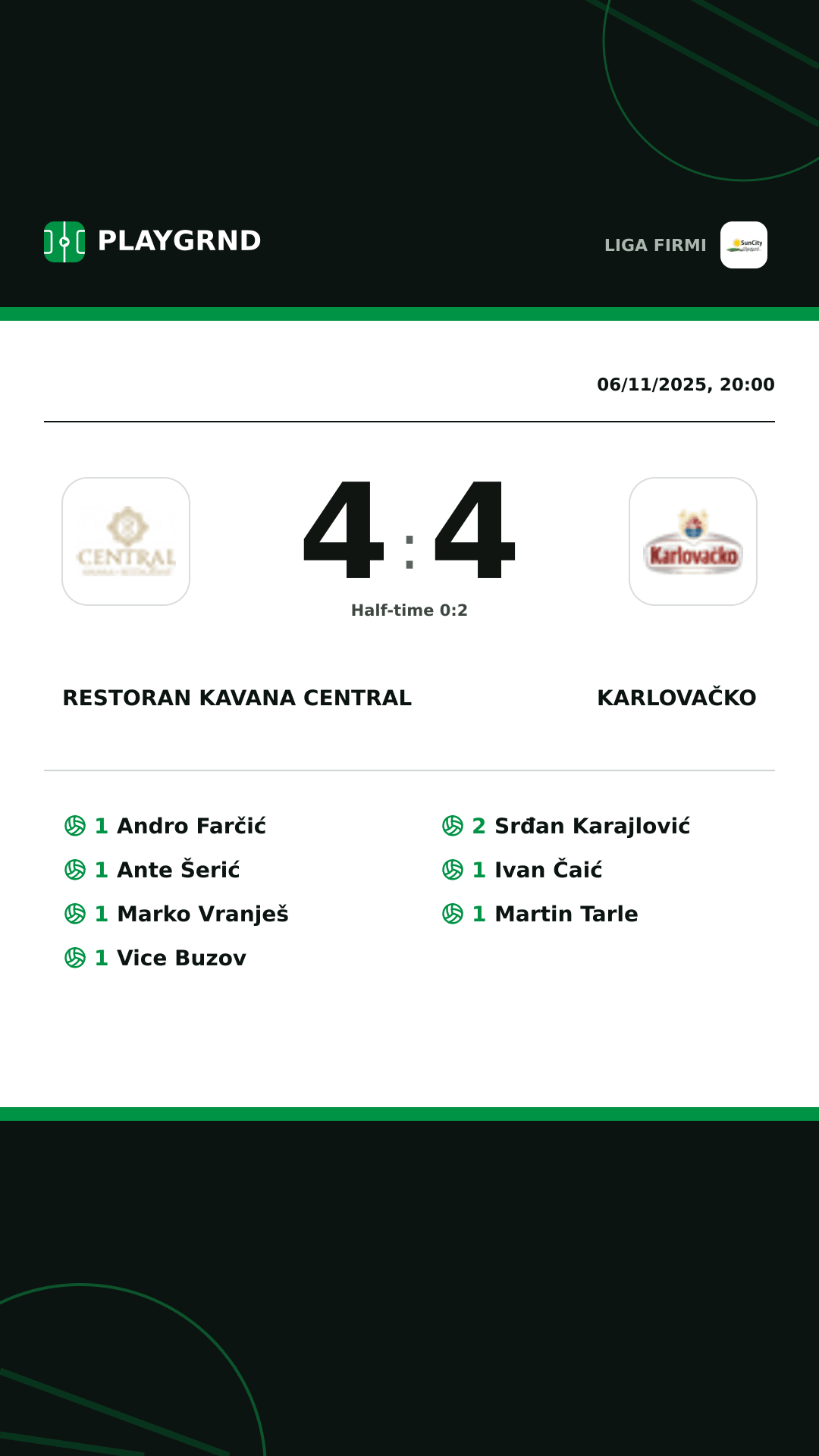 Instagram artwork: Restoran Kavana Central 4:4 Karlovačko