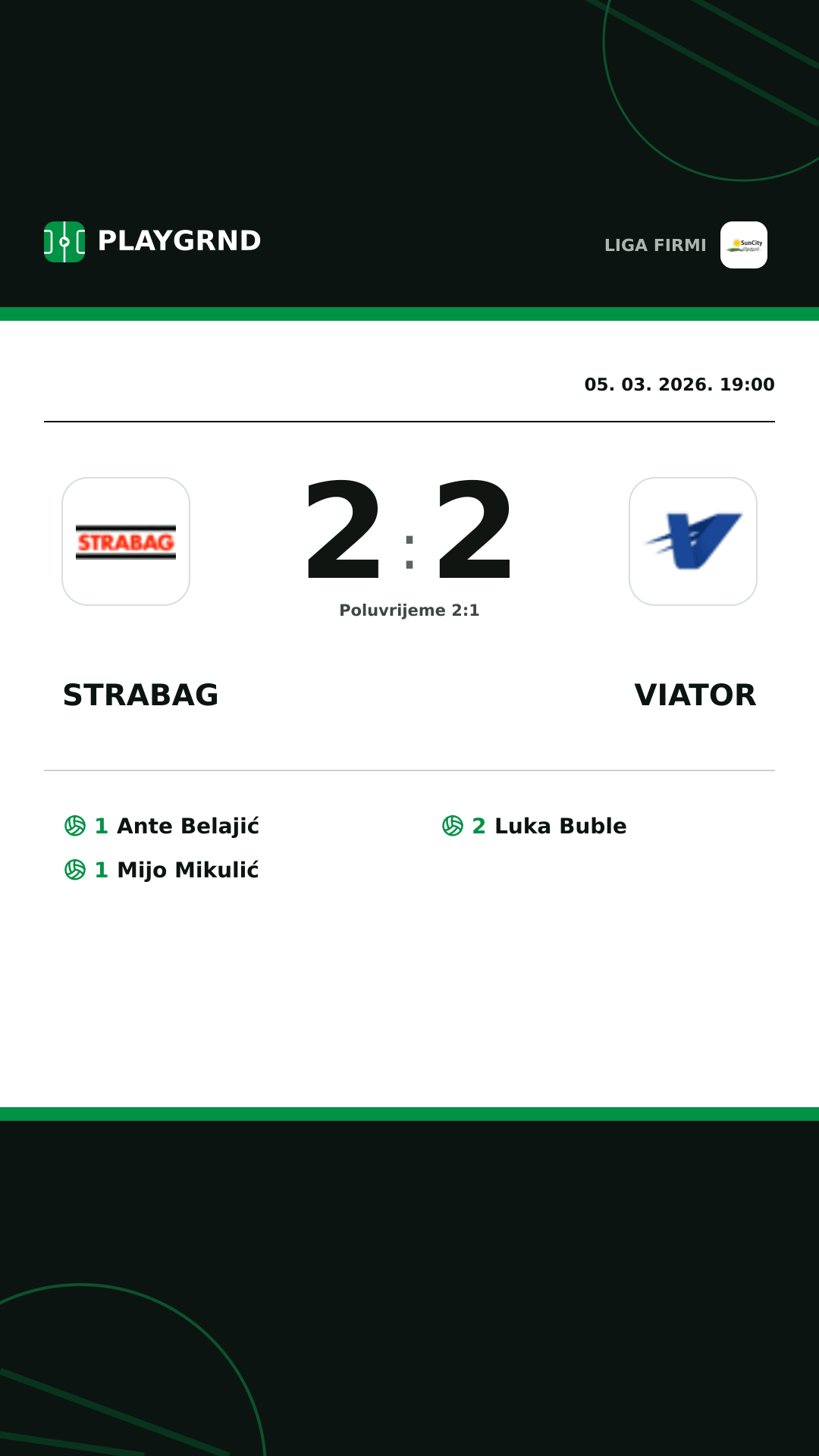 Instagram slika: Strabag 2:2 Viator