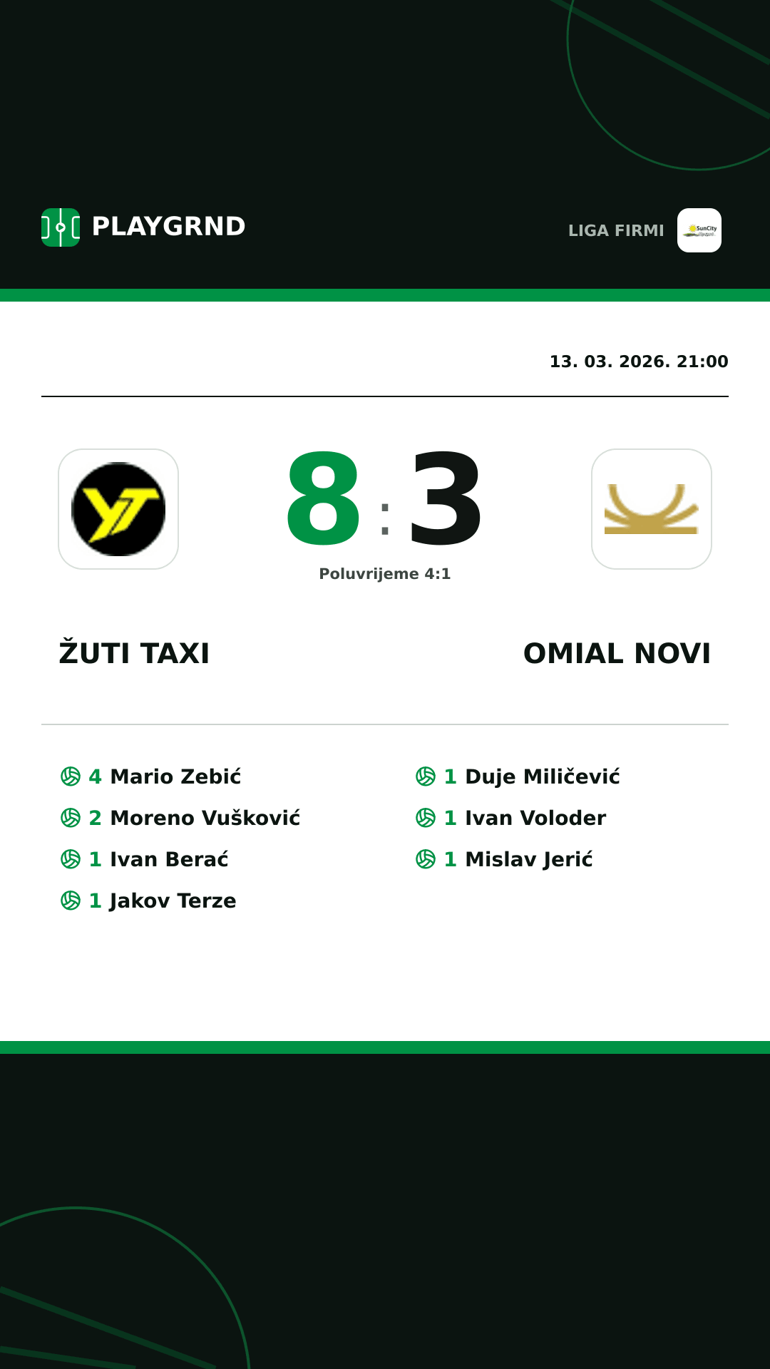 Instagram slika: Žuti Taxi 8:3 Omial Novi