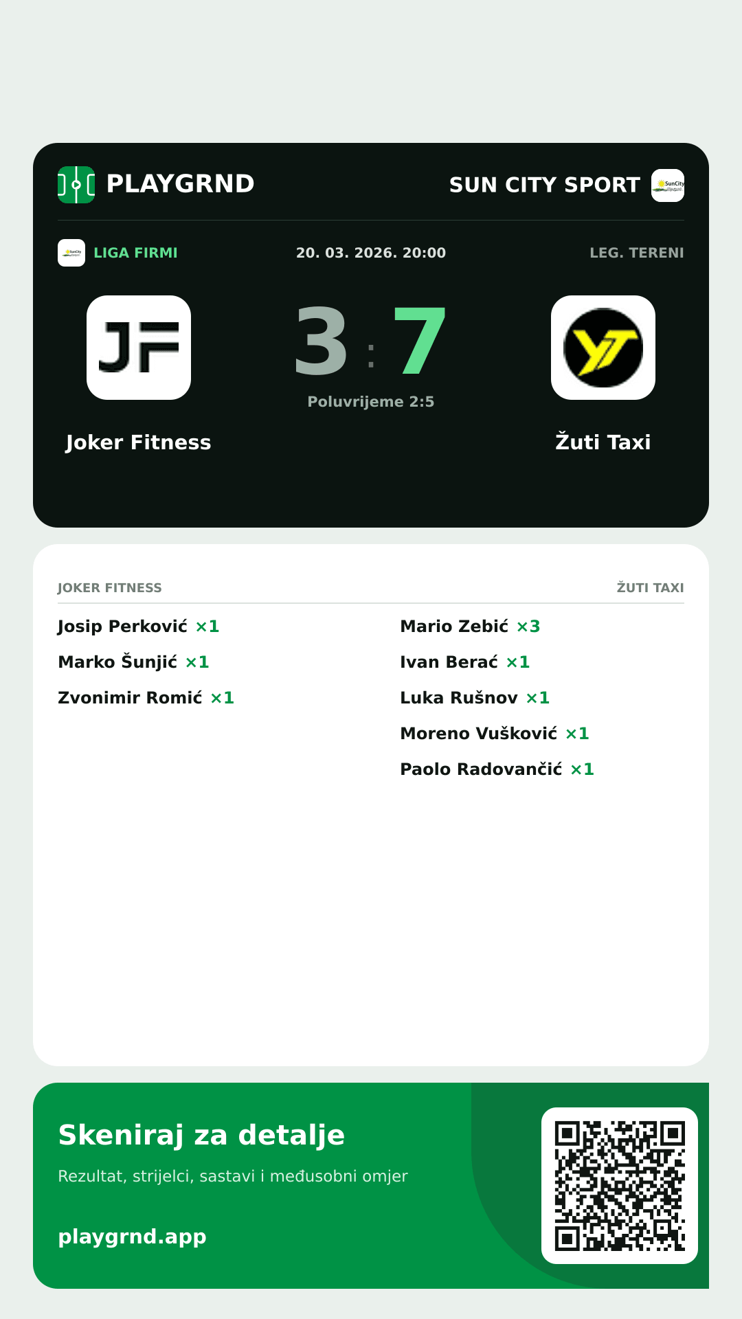 Story slika: Joker Fitness 3:7 Žuti Taxi