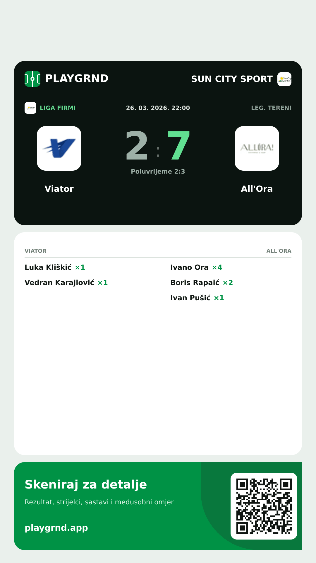 Story slika: Viator 2:7 All'Ora
