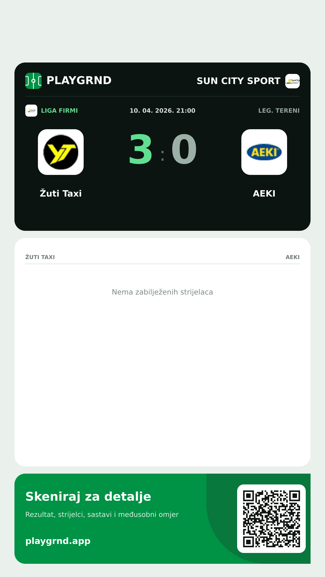 Story slika: Žuti Taxi 3:0 AEKI