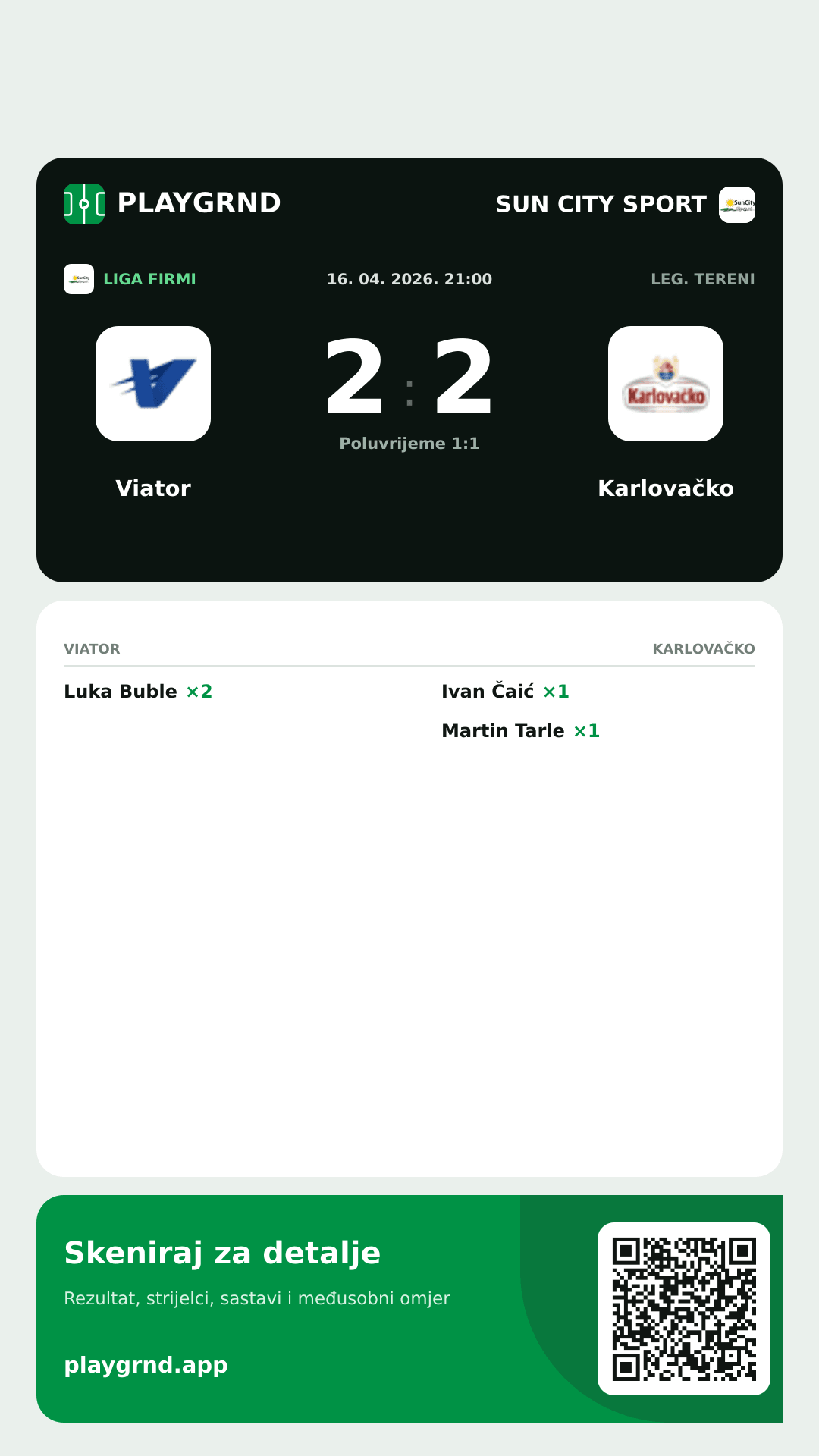 Story slika: Viator 2:2 Karlovačko