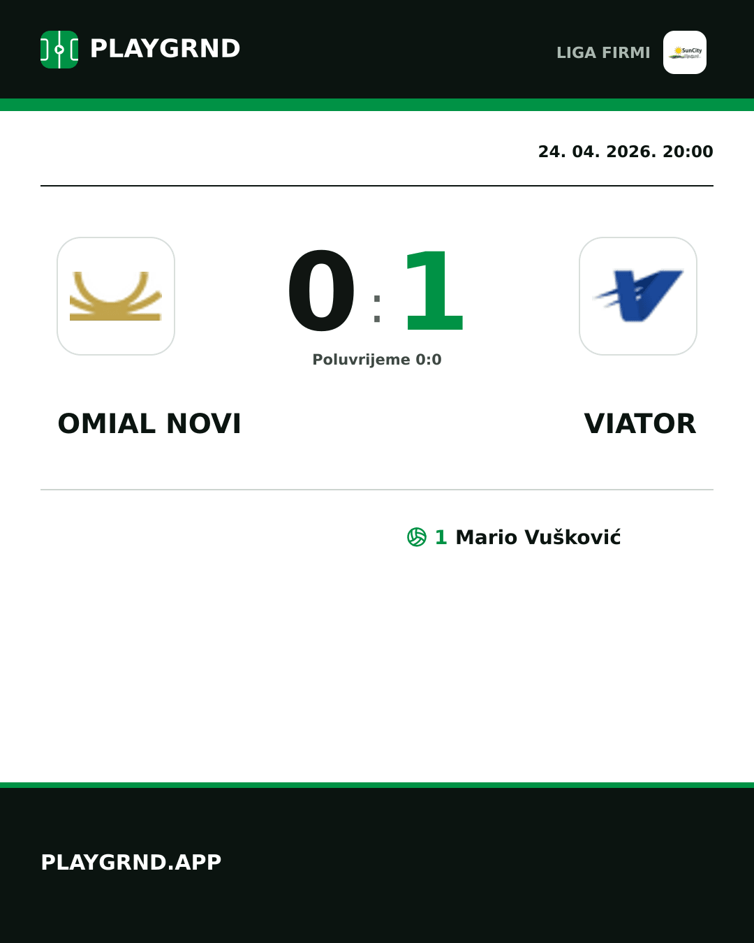 Instagram slika: Omial Novi 0:1 Viator