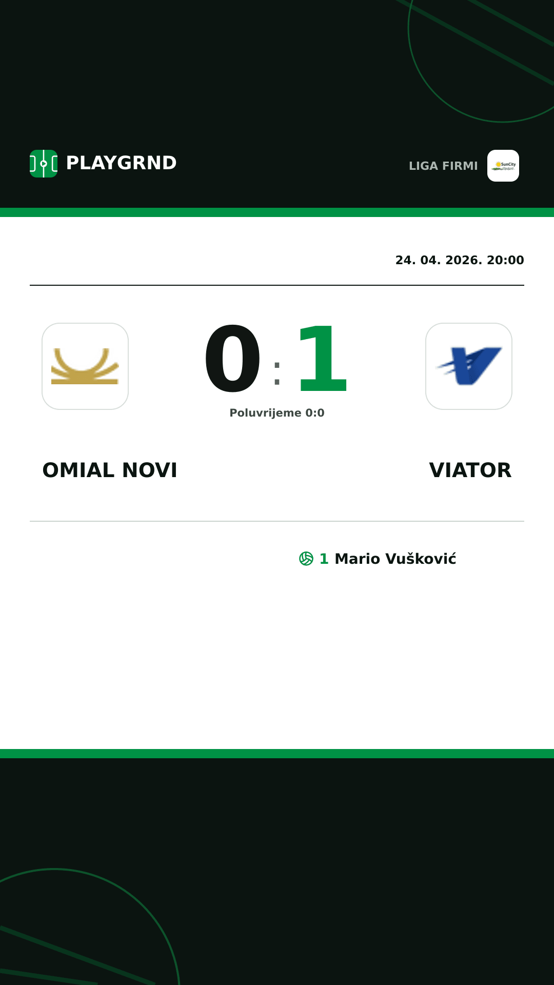 Instagram slika: Omial Novi 0:1 Viator