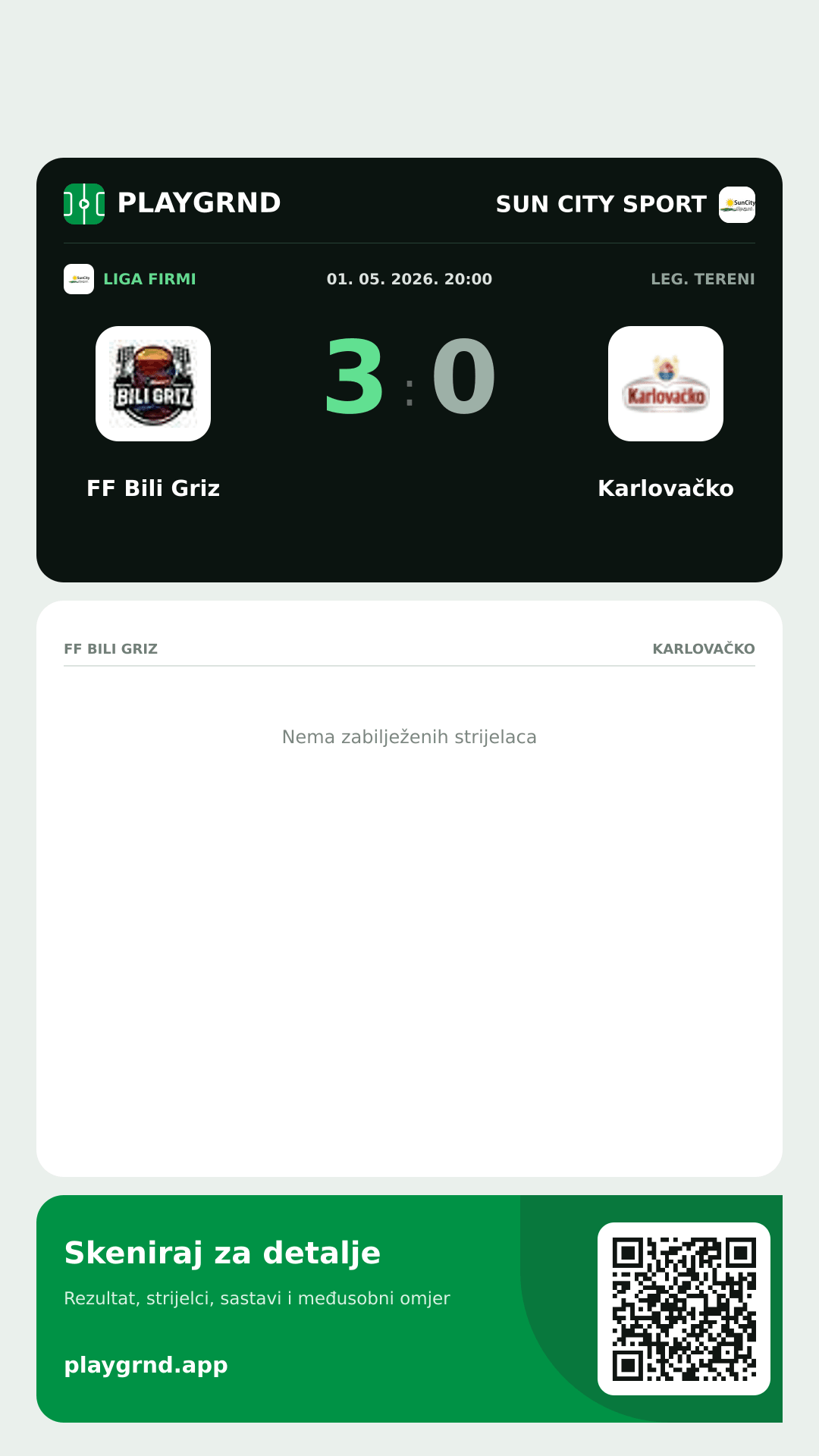 Story slika: FF Bili Griz 3:0 Karlovačko