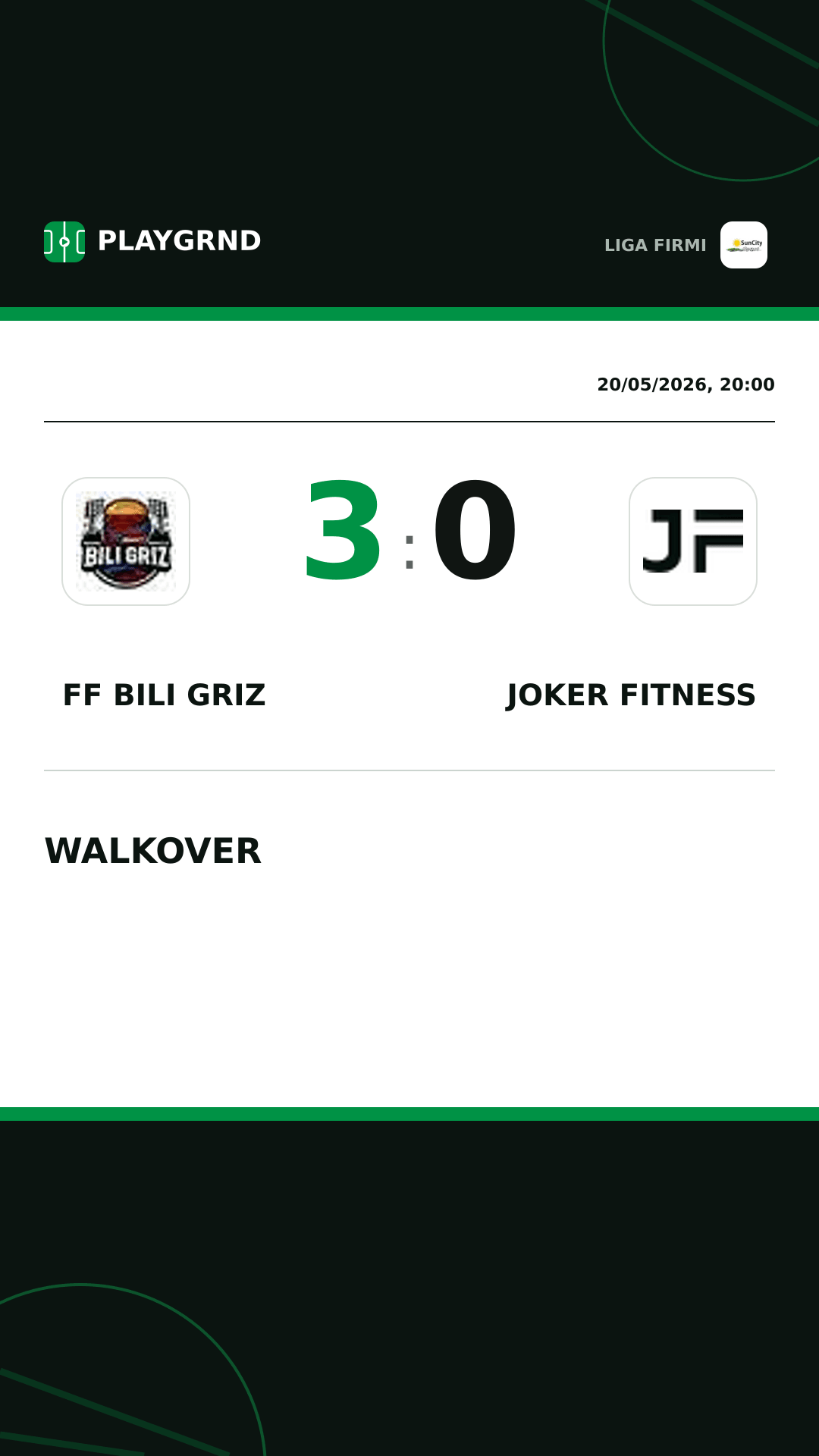 Instagram artwork: FF Bili Griz 3:0 Joker Fitness
