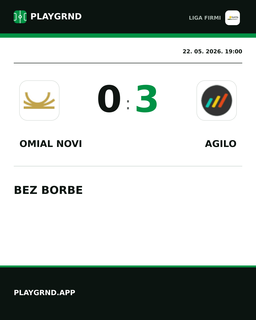 Instagram slika: Omial Novi 0:3 Agilo
