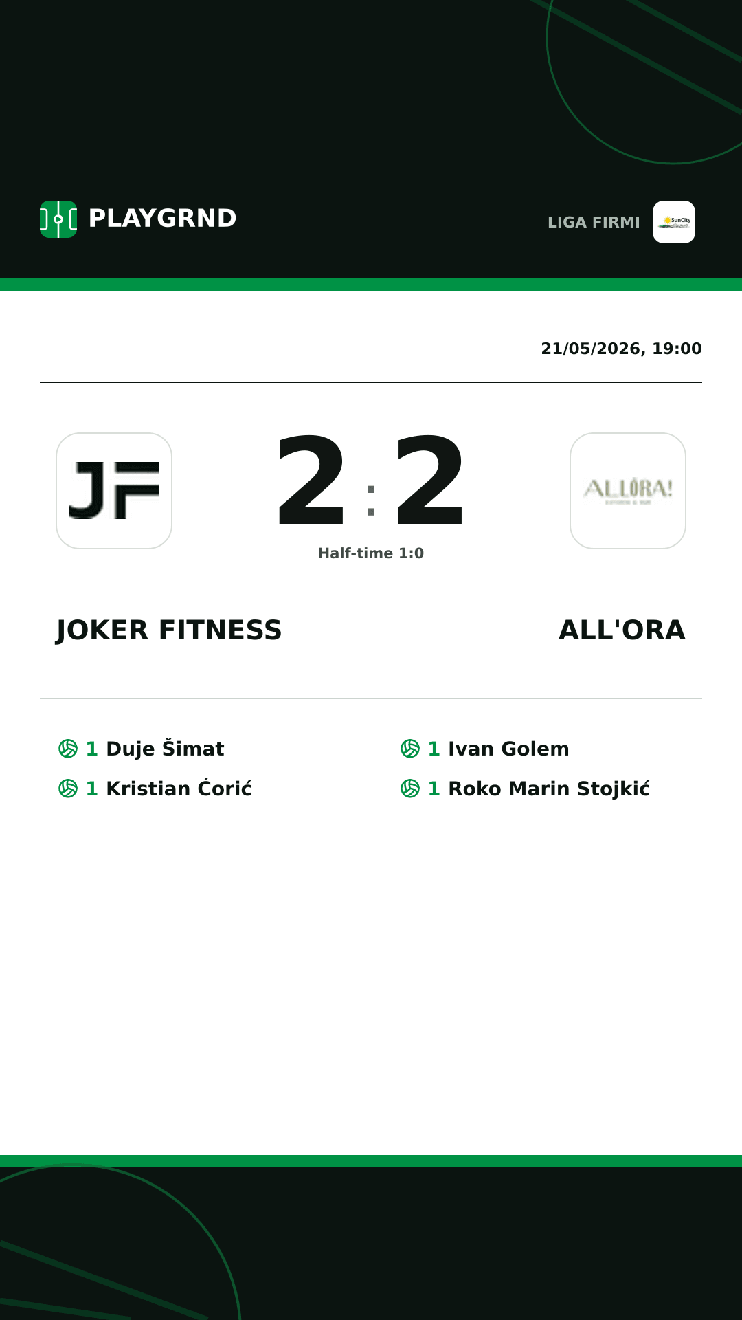 Instagram artwork: Joker Fitness 2:2 All'Ora