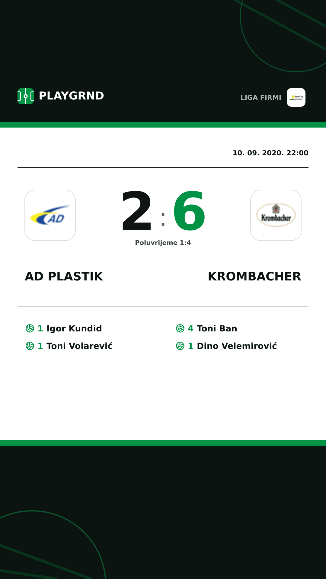Instagram slika: AD Plastik 2:6 Krombacher
