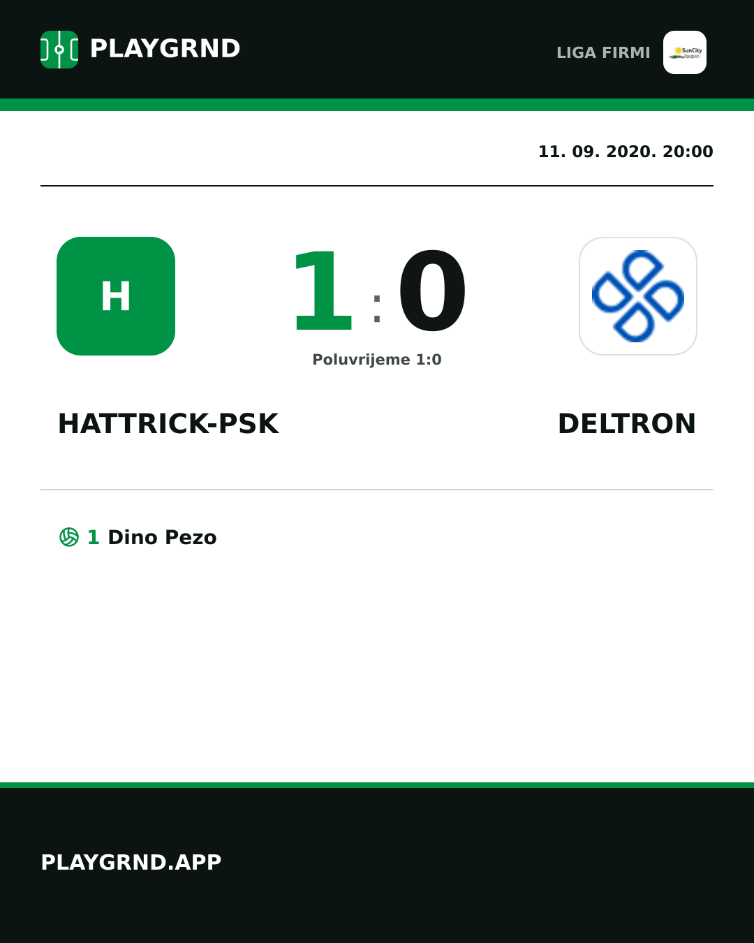 Instagram slika: Hattrick-Psk 1:0 Deltron