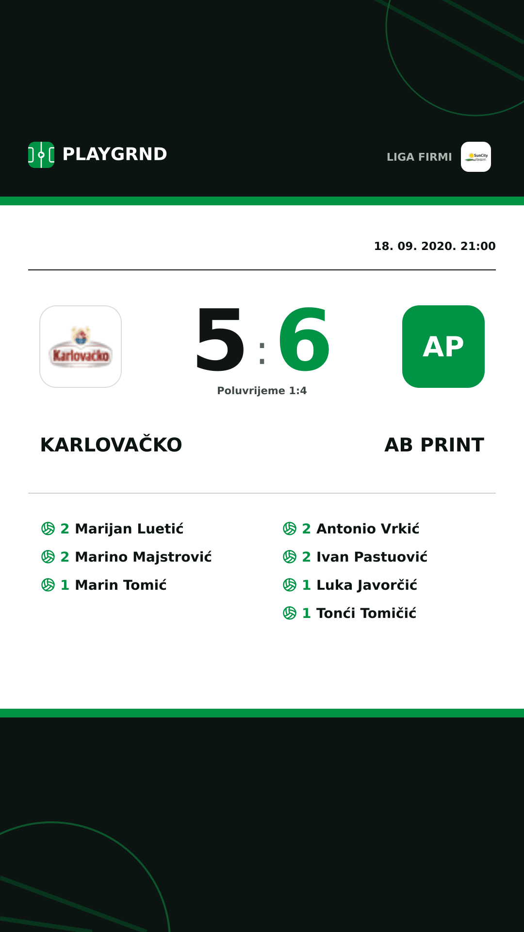Instagram slika: Karlovačko 5:6 AB Print