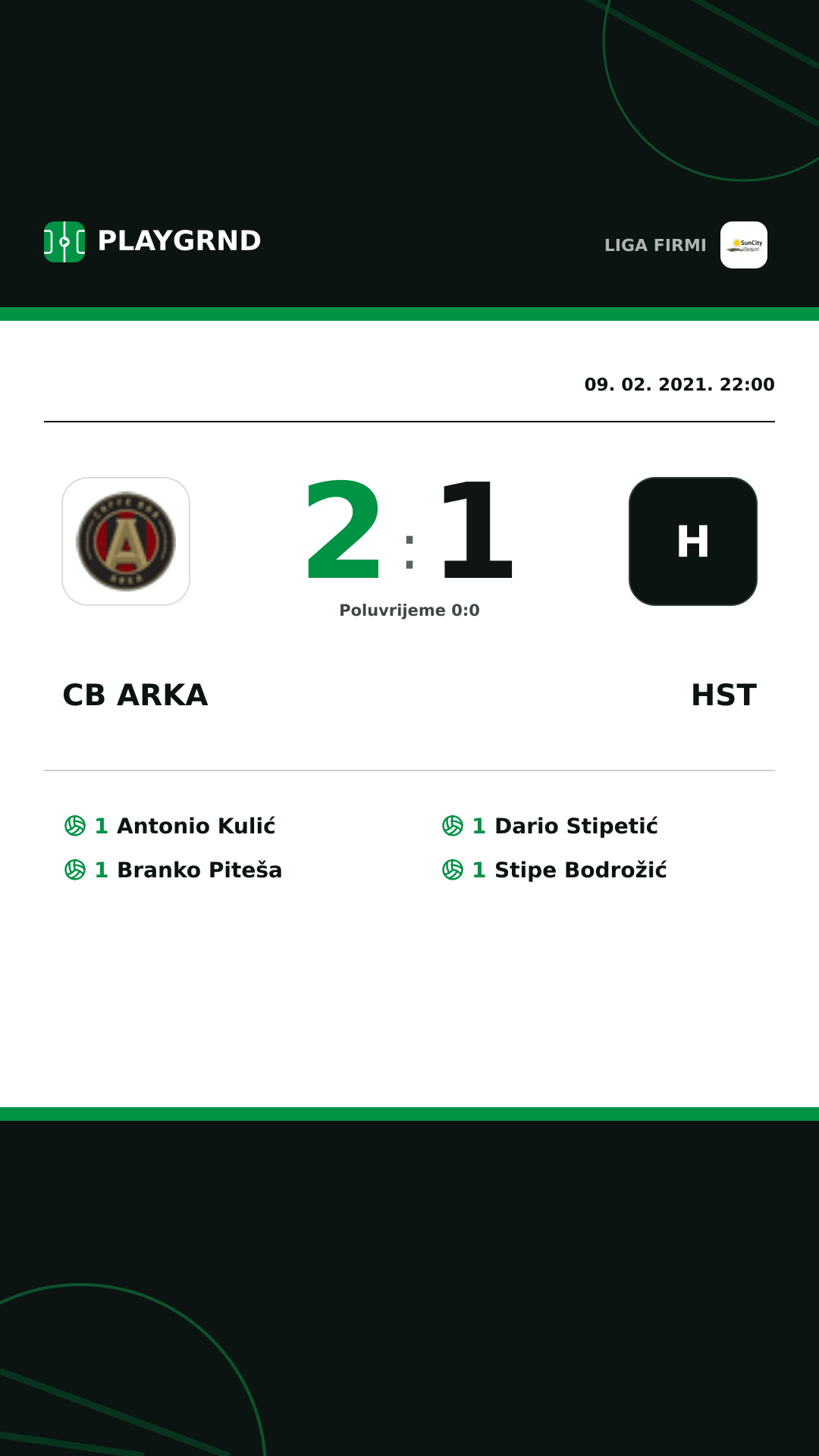 Instagram slika: CB Arka 2:1 Hst
