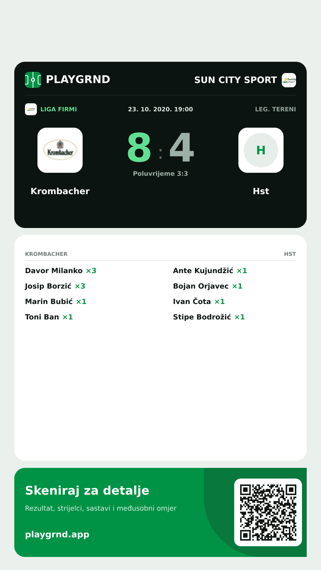 Story slika: Krombacher 8:4 Hst