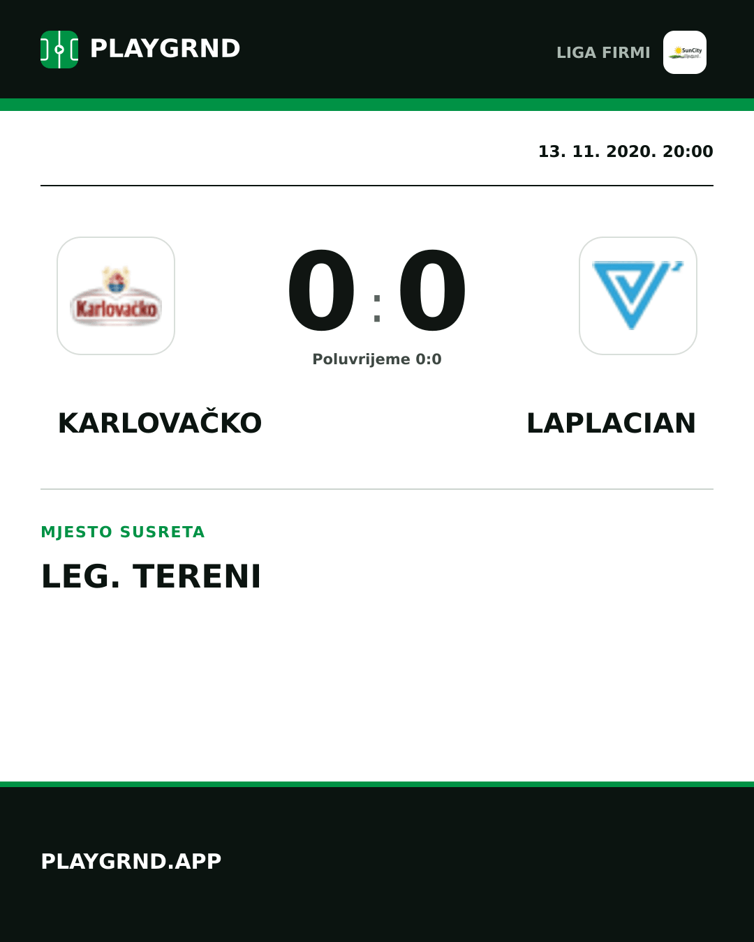 Instagram slika: Karlovačko 0:0 Laplacian