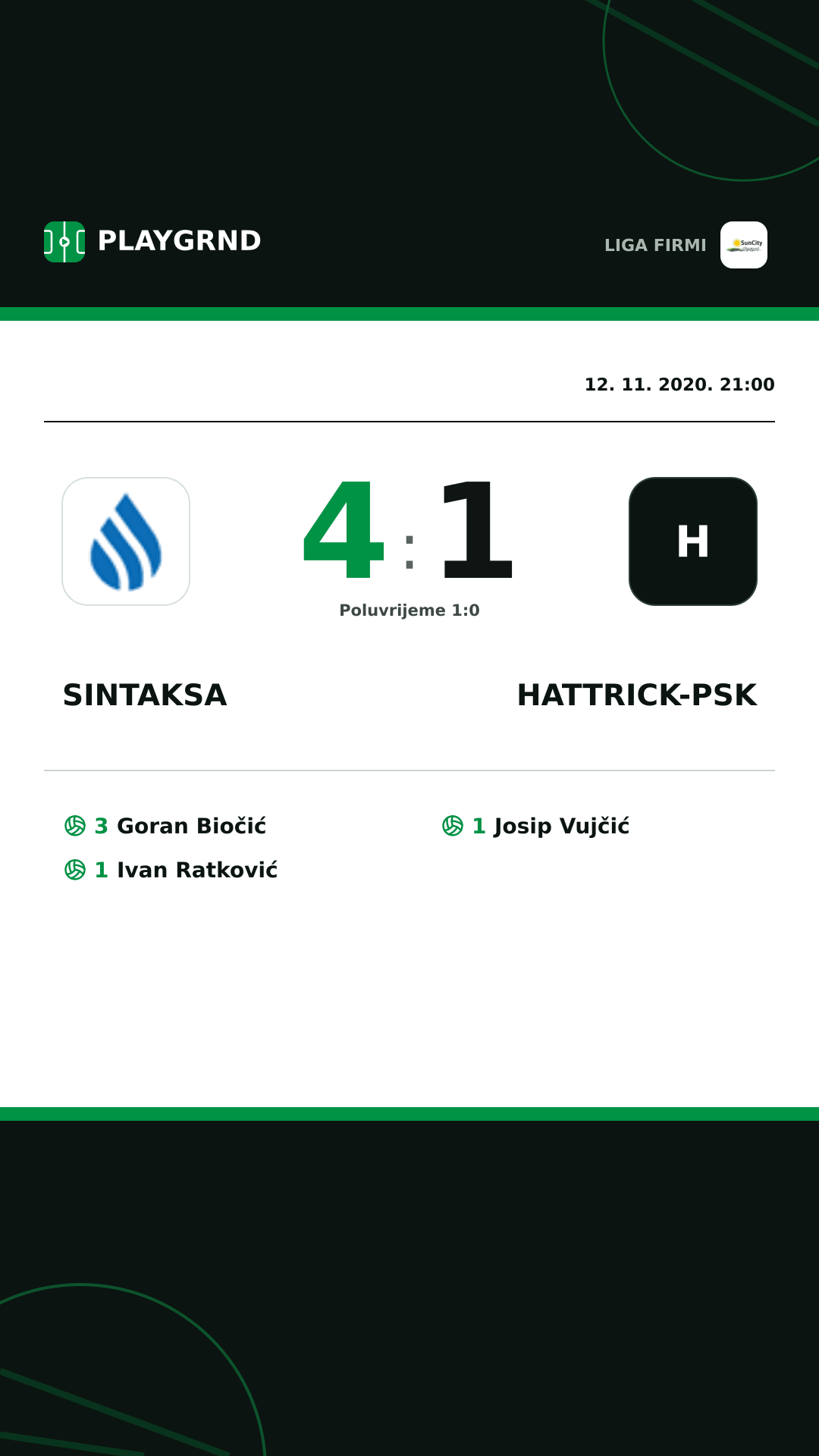 Instagram slika: Sintaksa 4:1 Hattrick-Psk