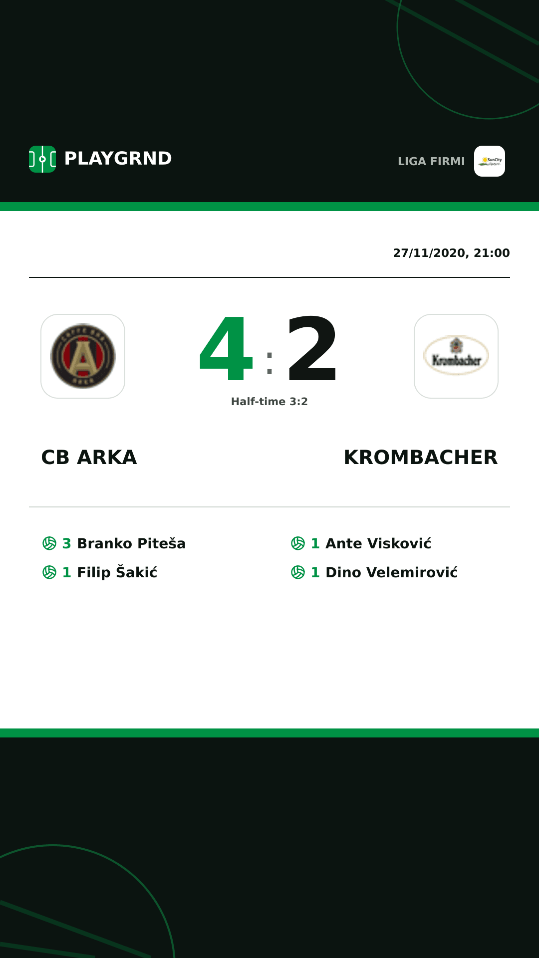 Instagram artwork: CB Arka 4:2 Krombacher