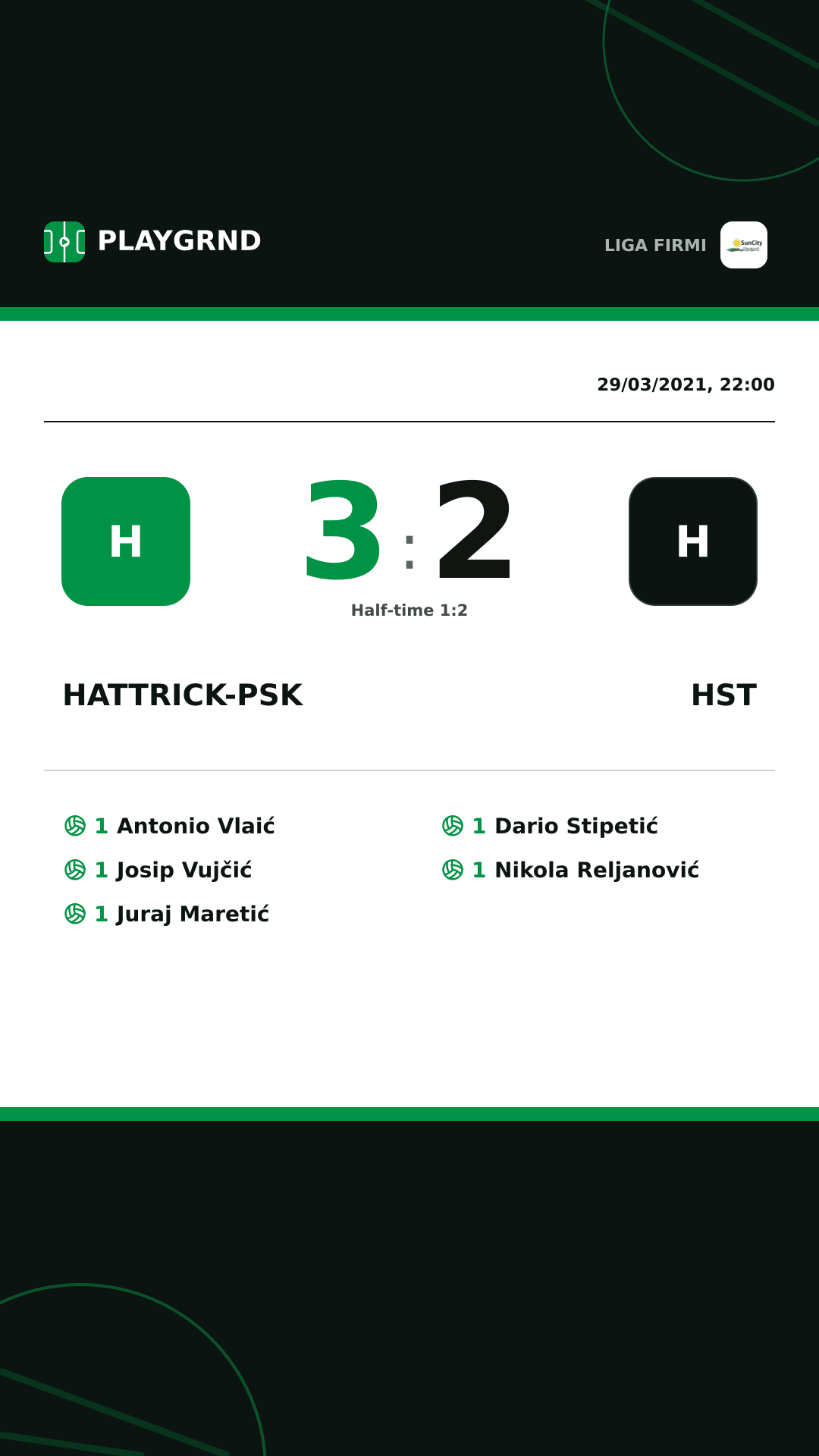 Instagram artwork: Hattrick-Psk 3:2 Hst