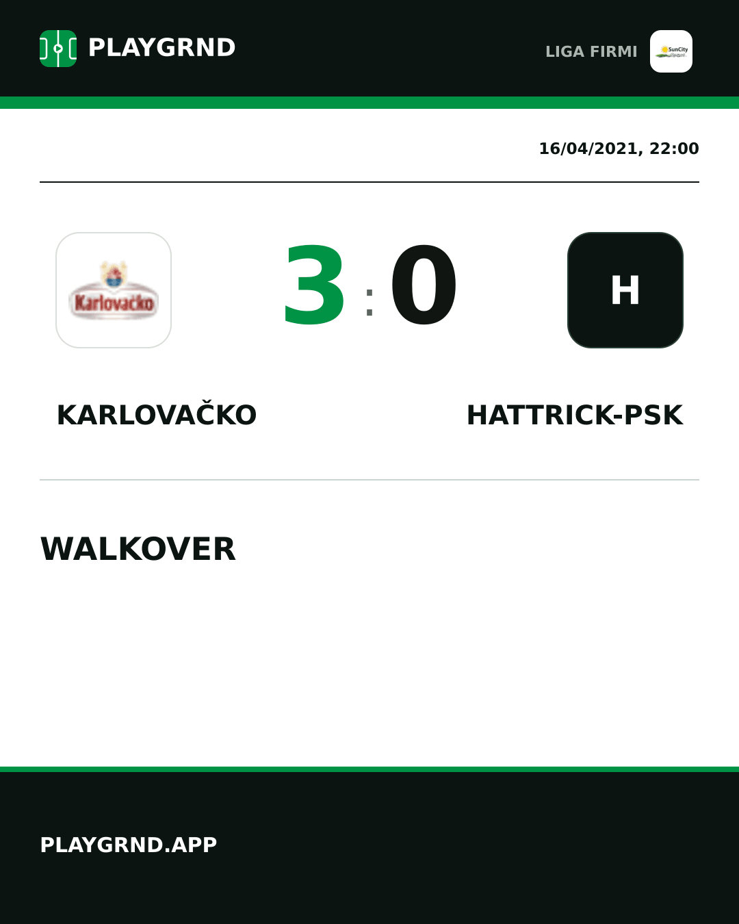 Instagram artwork: Karlovačko 3:0 Hattrick-Psk
