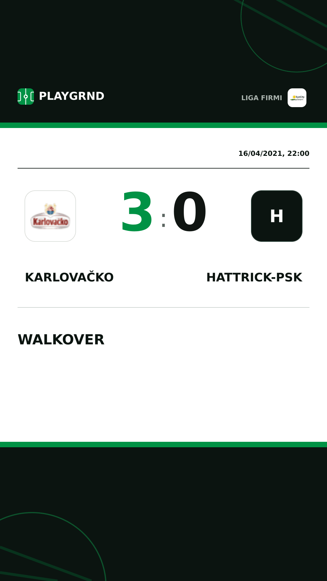 Instagram artwork: Karlovačko 3:0 Hattrick-Psk