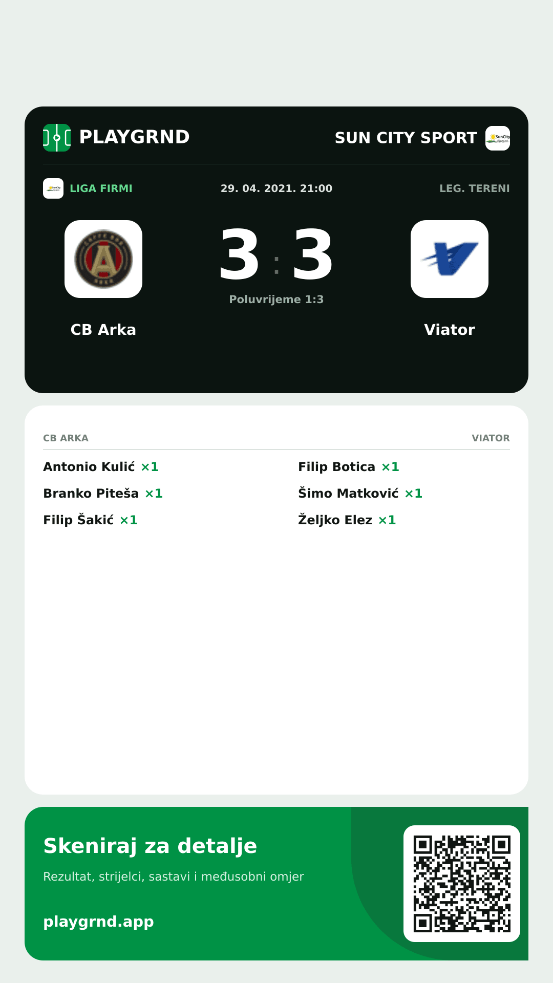 Story slika: CB Arka 3:3 Viator
