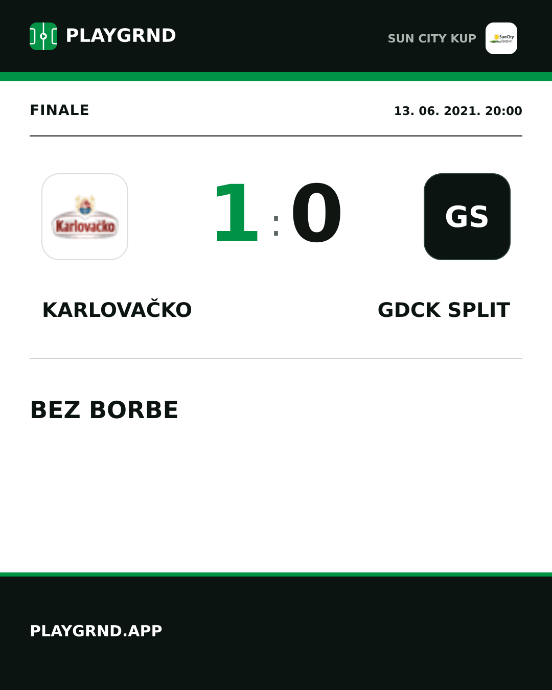Instagram slika: Karlovačko 1:0 Gdck Split