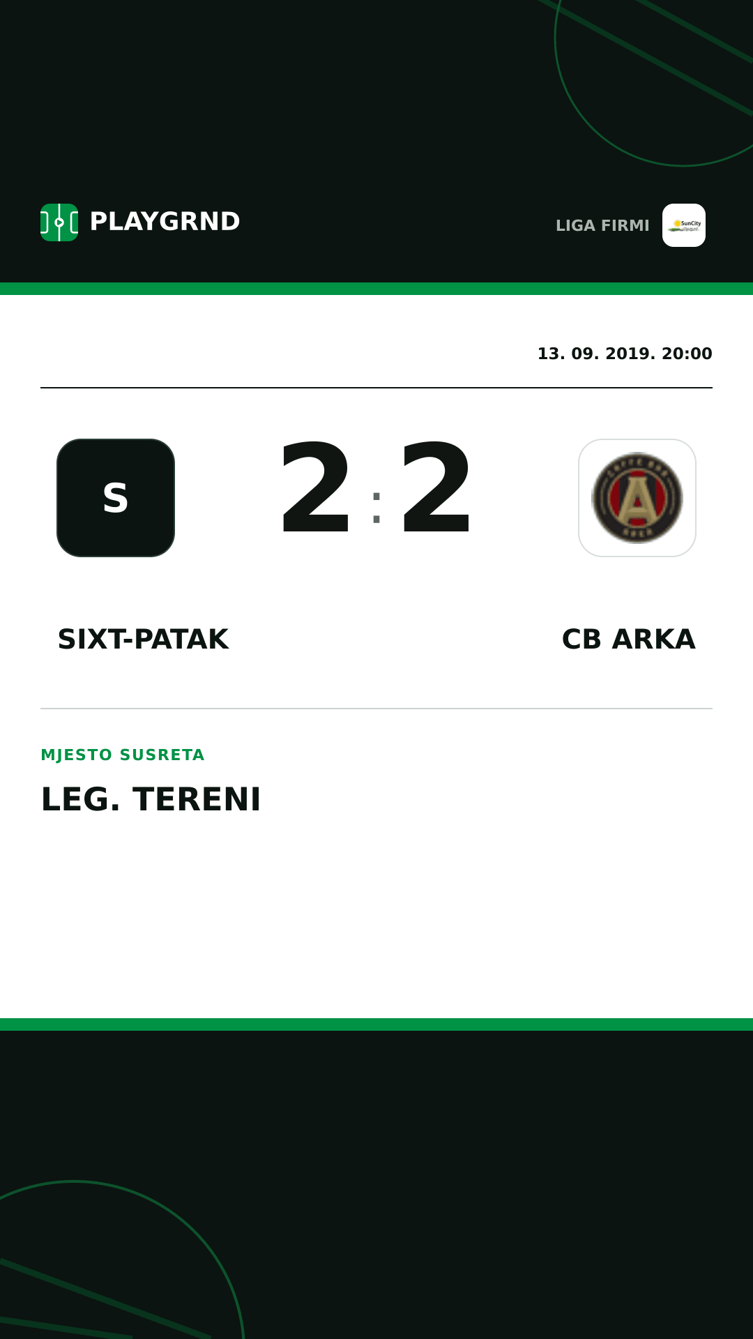 Instagram slika: Sixt-Patak 2:2 CB Arka