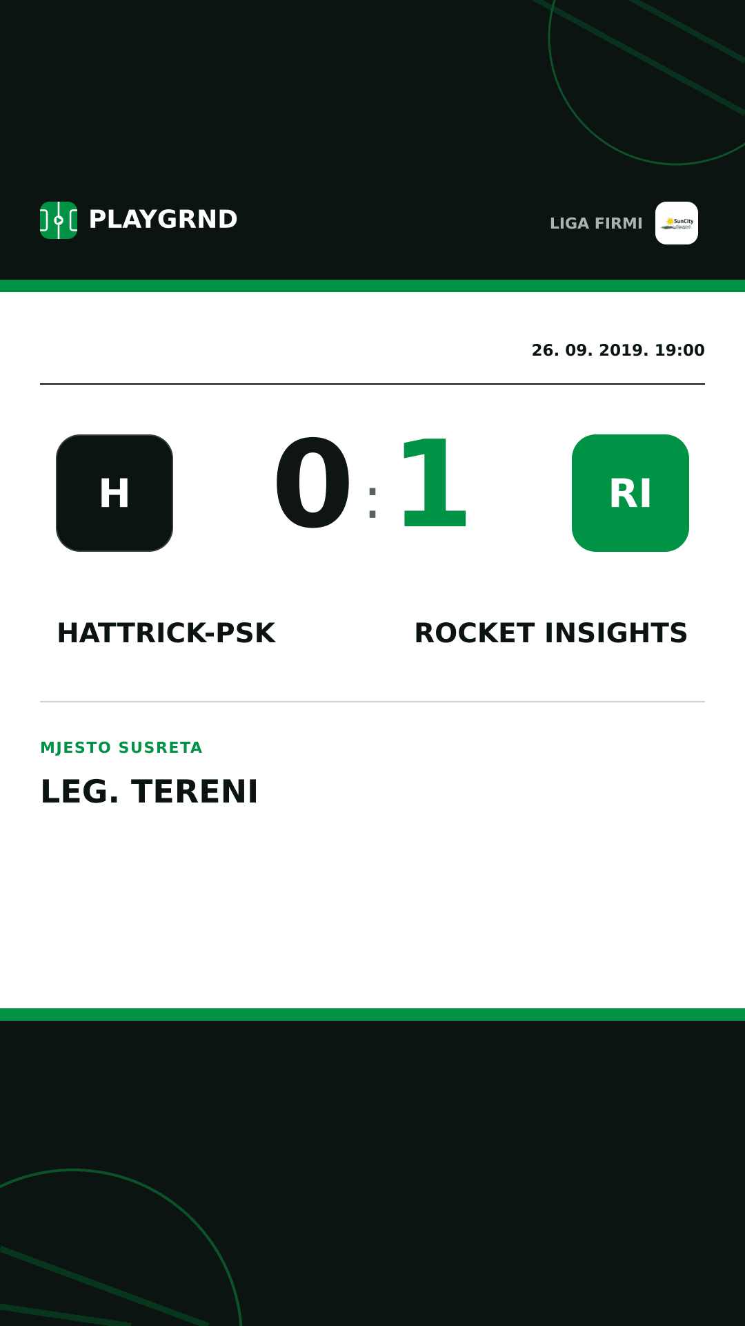 Instagram slika: Hattrick-Psk 0:1 Rocket Insights