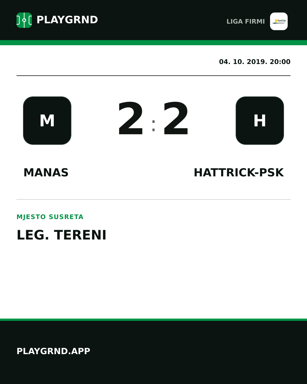 Instagram slika: Manas 2:2 Hattrick-Psk