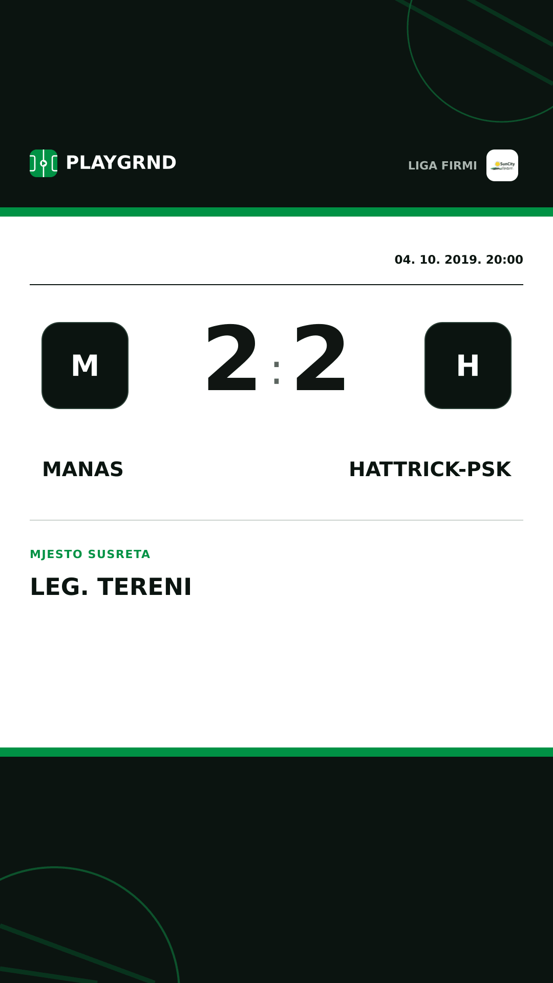 Instagram slika: Manas 2:2 Hattrick-Psk