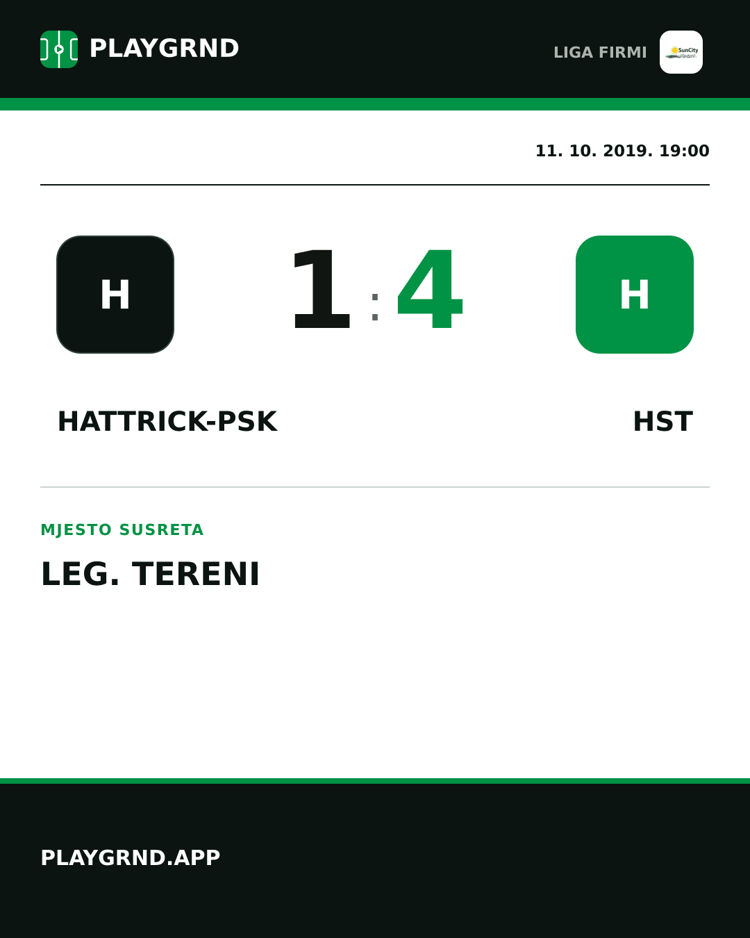 Instagram slika: Hattrick-Psk 1:4 Hst