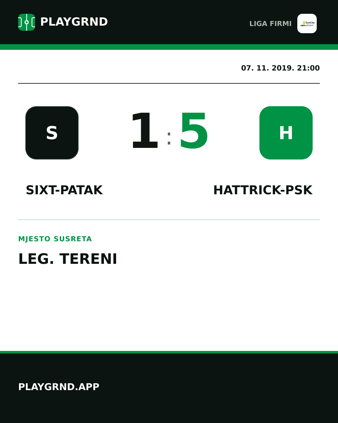 Instagram slika: Sixt-Patak 1:5 Hattrick-Psk