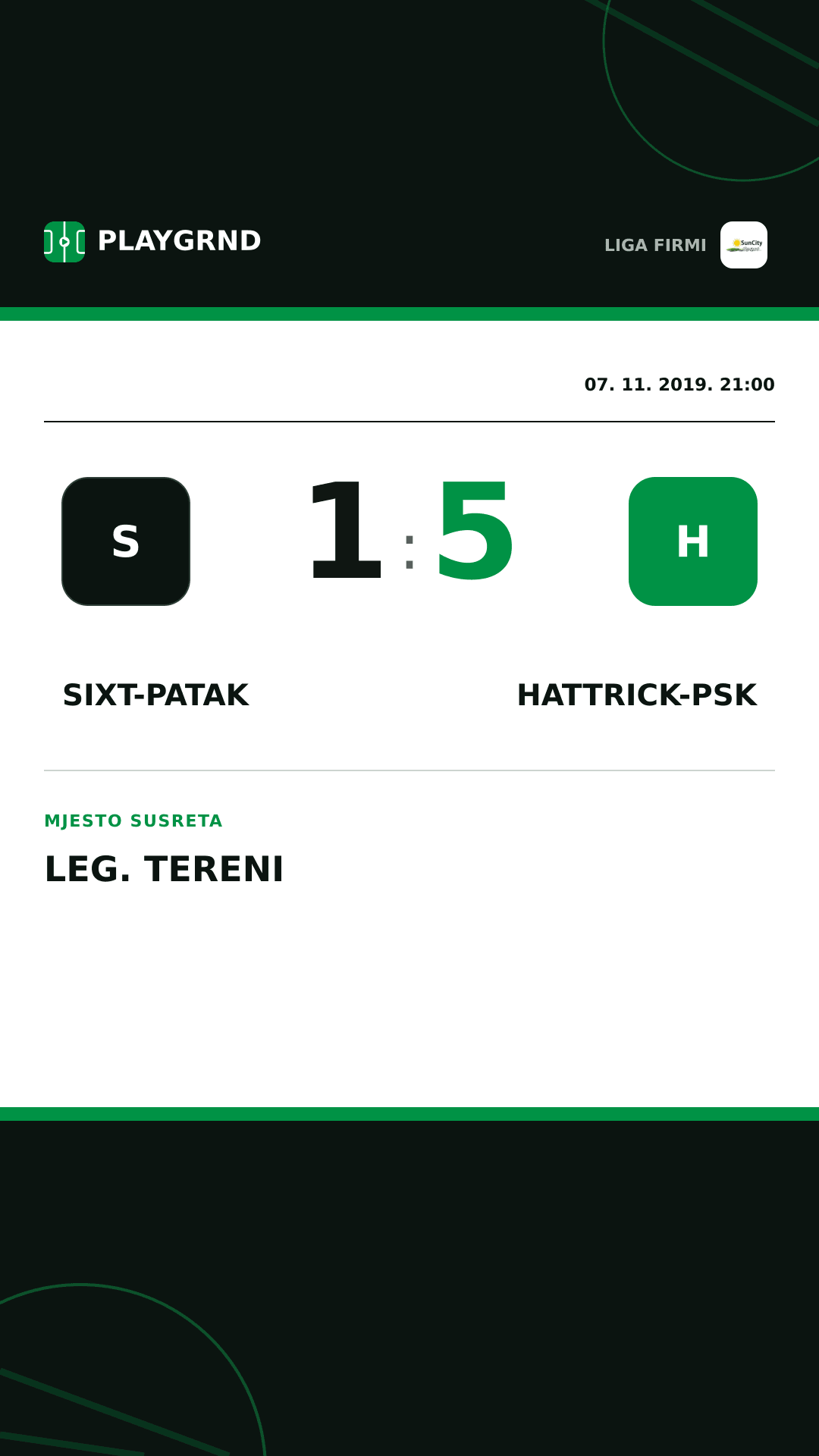 Instagram slika: Sixt-Patak 1:5 Hattrick-Psk