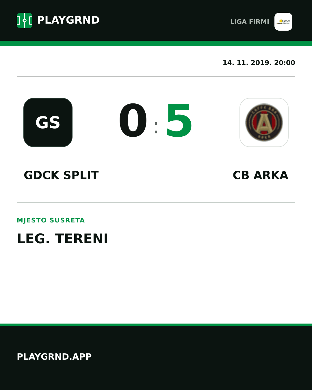 Instagram slika: Gdck Split 0:5 CB Arka