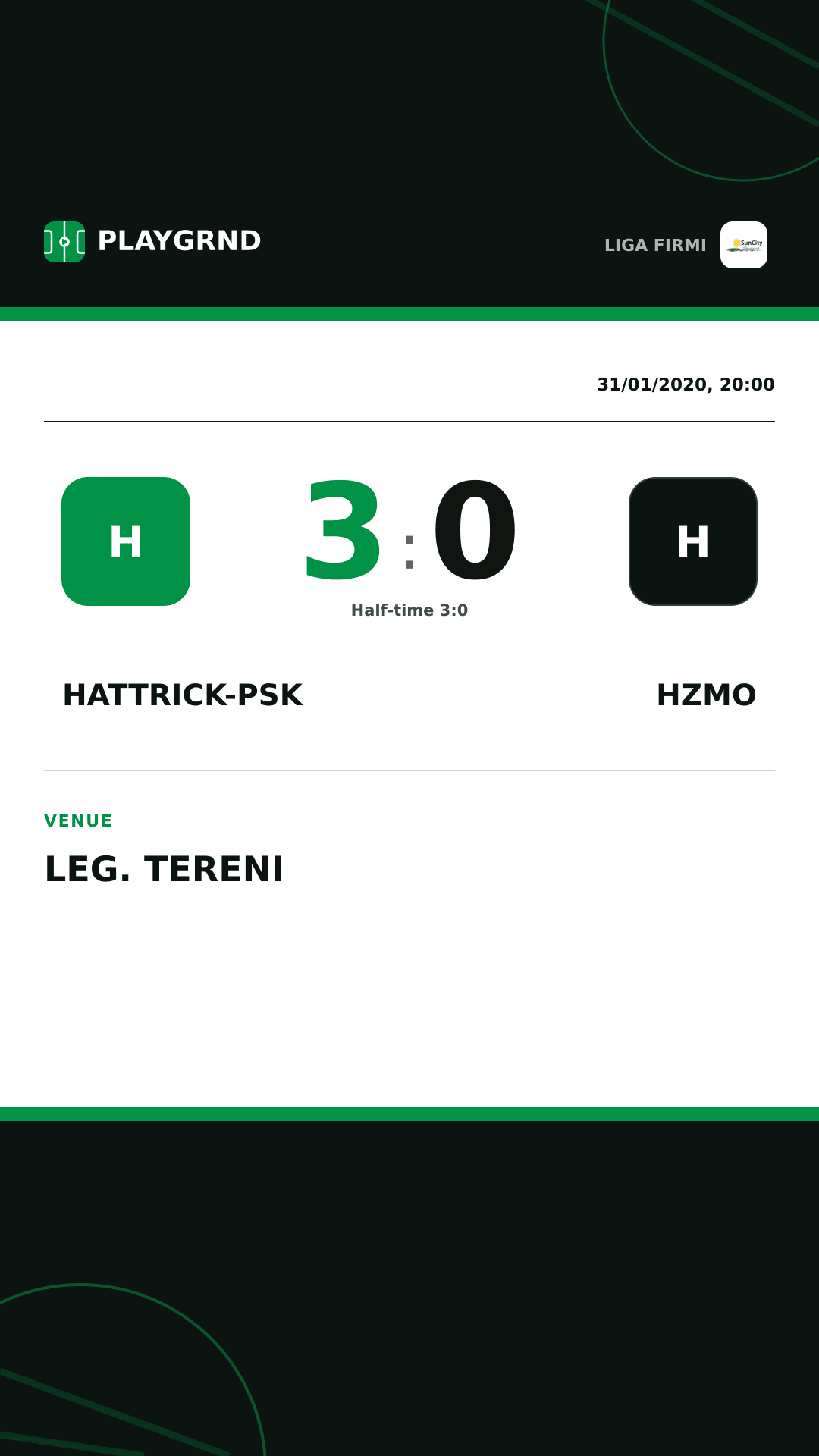 Instagram artwork: Hattrick-Psk 3:0 Hzmo
