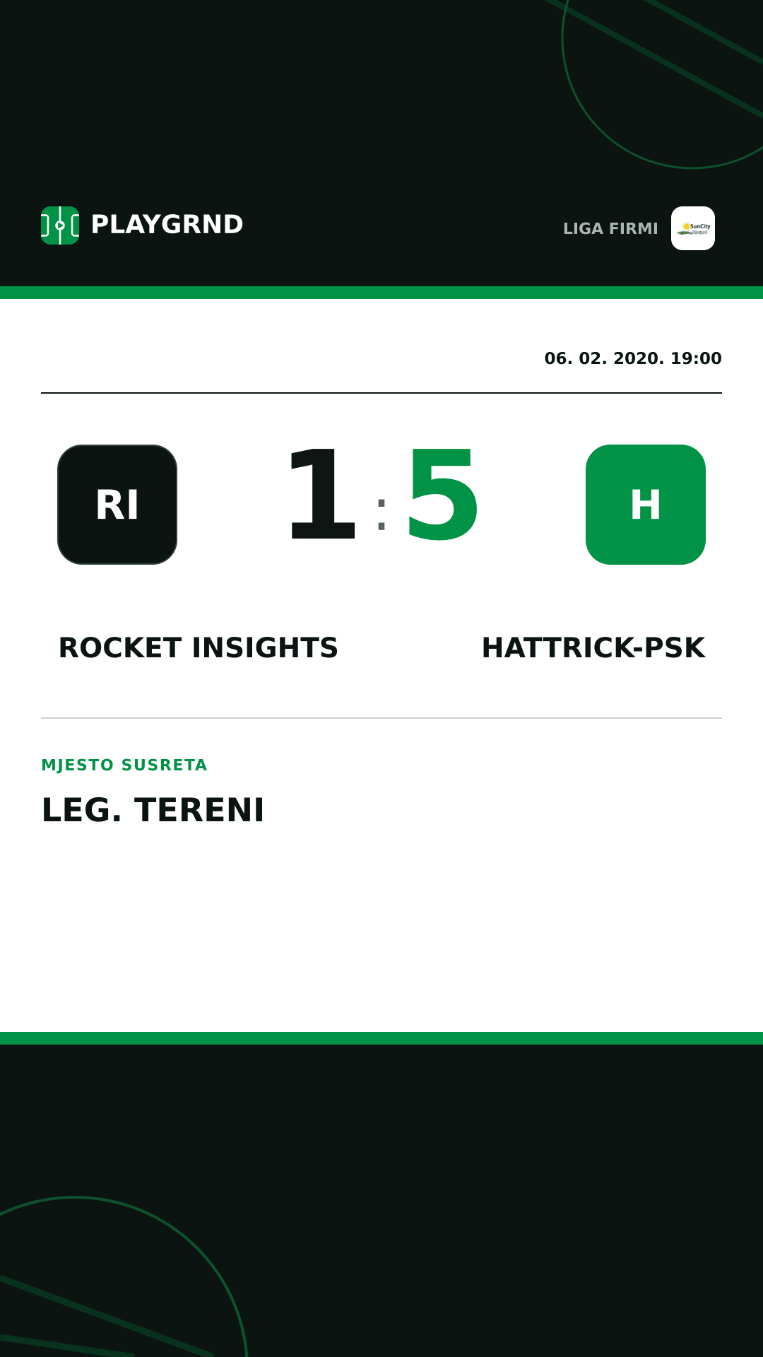 Instagram slika: Rocket Insights 1:5 Hattrick-Psk