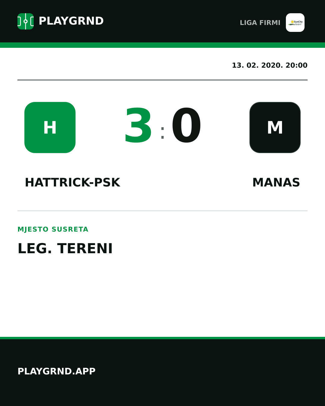 Instagram slika: Hattrick-Psk 3:0 Manas