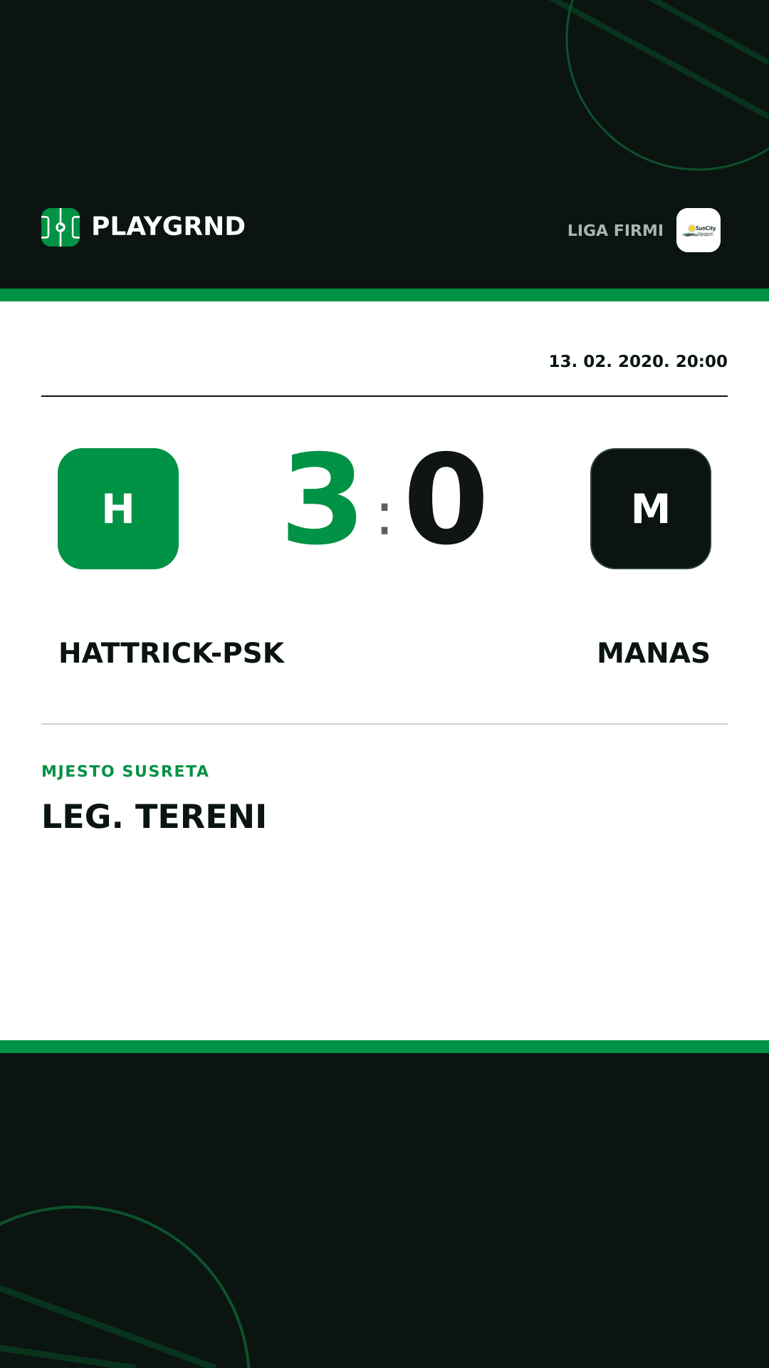 Instagram slika: Hattrick-Psk 3:0 Manas