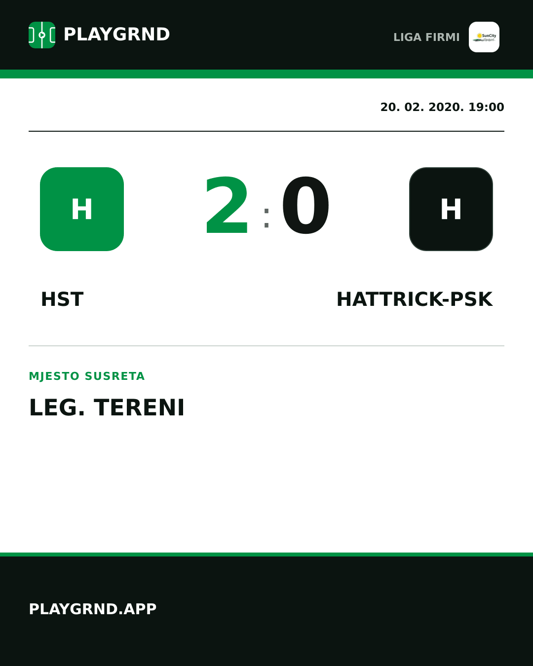 Instagram slika: Hst 2:0 Hattrick-Psk