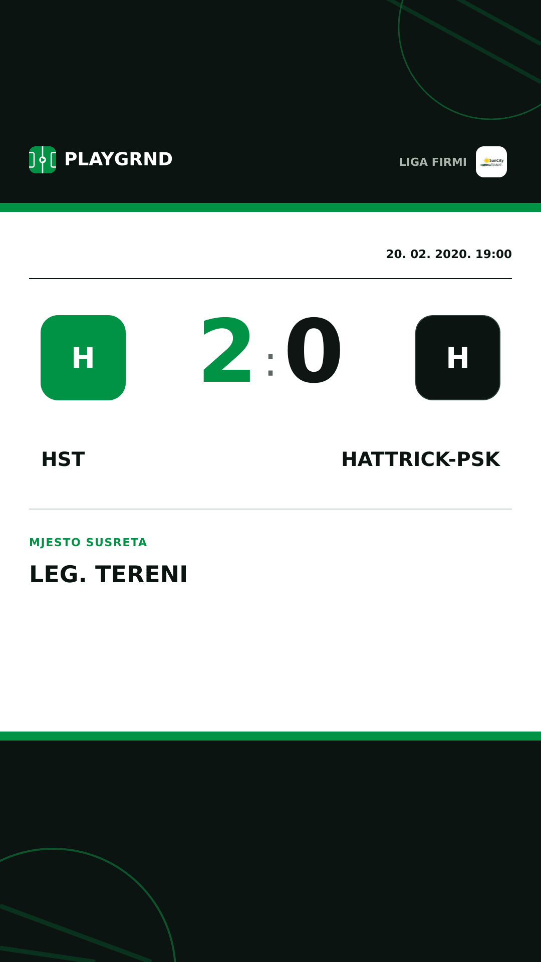 Instagram slika: Hst 2:0 Hattrick-Psk