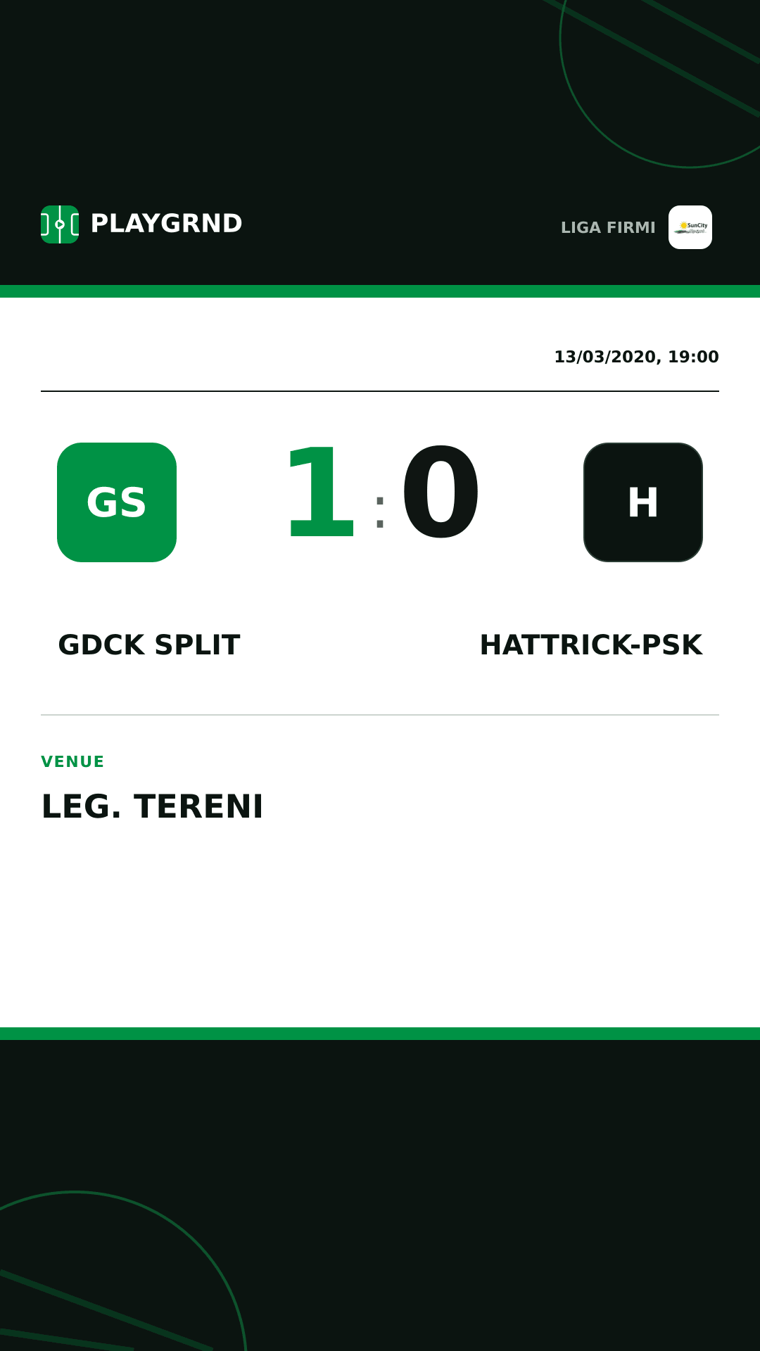 Instagram artwork: Gdck Split 1:0 Hattrick-Psk