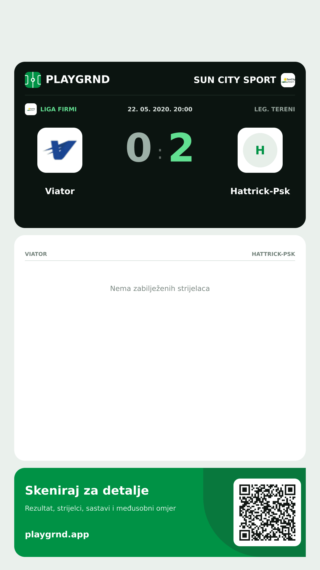 Story slika: Viator 0:2 Hattrick-Psk